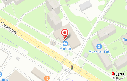 Супермаркет Магнит у дома в Фрунзенском районе на карте