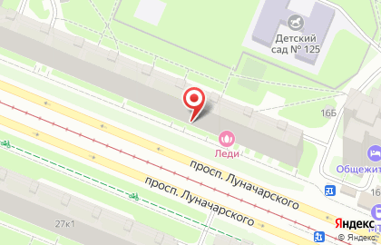 Страховая брокерская компания А+ на проспекте Луначарского на карте