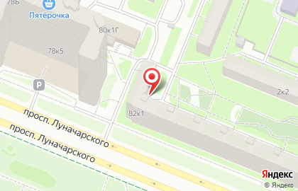 Питомник Алирикон на проспекте Луначарского на карте