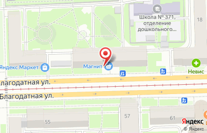 Супермаркет Магнит на Благодатной улице на карте
