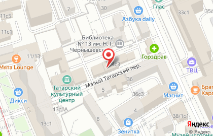 Интернет-провайдер RiNet в Малом Татарском переулке на карте