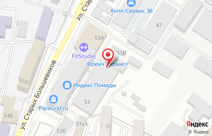 Магазин автозапчастей АвтоВэй на улице Старых Большевиков на карте
