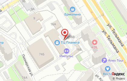 Магазин спортивного питания SN myfitlife.ru на улице Тельмана на карте