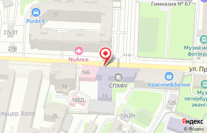 Санкт-Петербургский государственный химико-фармацевтический университет в Санкт-Петербурге на карте