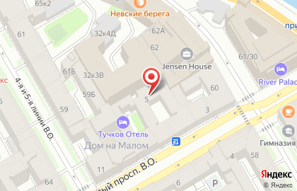 Всероссийское общество автомобилистов на метро Василеостровская на карте