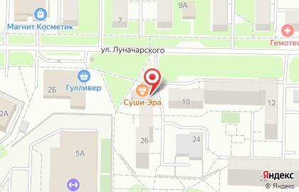 ИП Сионцева И.Г. на улице Луначарского на карте