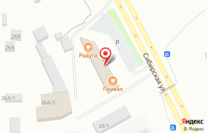 Гостиница Радуга на Сибирской улице на карте