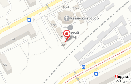 Казанский мужской монастырь на Выйской улице на карте