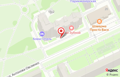 Школа Prime Language School на улице Антонова-Овсеенко на карте