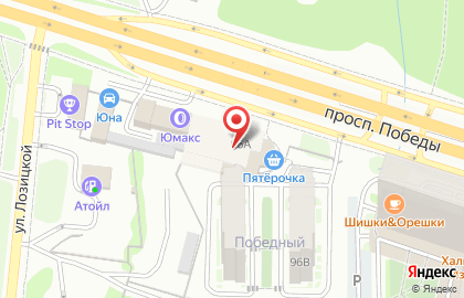 Супермаркет Пятёрочка в Октябрьском районе на карте
