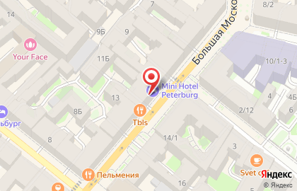 Кафе-кондитерская Север-Метрополь на Большой Московской улице на карте