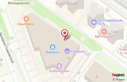 Фитнес-клуб Драйв Фитнес на улице Валерии Гнаровской на карте