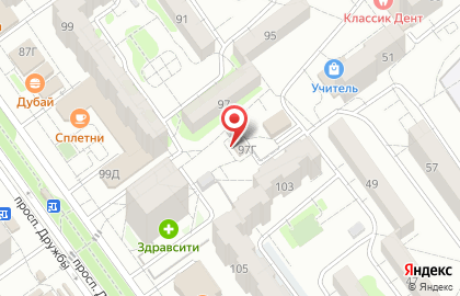 Продуктовый магазин в Волгограде на карте