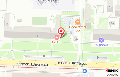 Медицинская компания Инвитро в Орджоникидзевском районе на карте