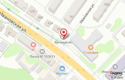 Магазин автомасел KSM на Ивановской улице на карте