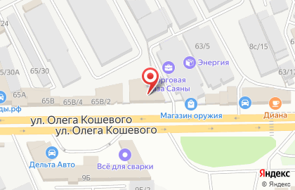 Шинтоп на улице Олега Кошевого на карте