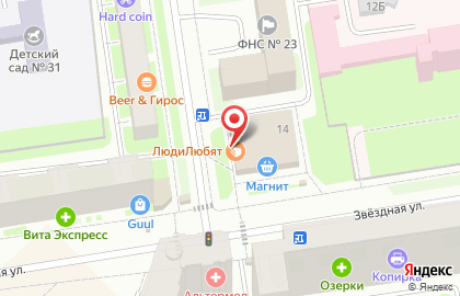 Пекарня Люди Любят на Пулковской улице на карте