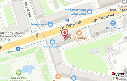Спортивный магазин Евроспорт в Дзержинском районе на карте