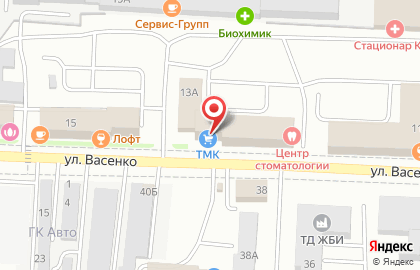 Магазин инструмента и оборудования ТМК на улице Васенко на карте
