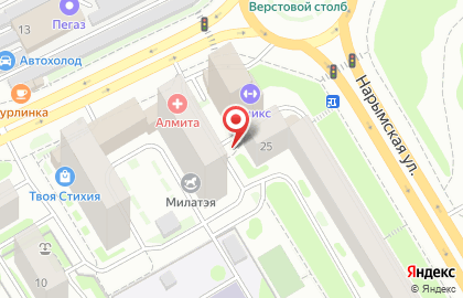 Аватара на Нарымской улице на карте