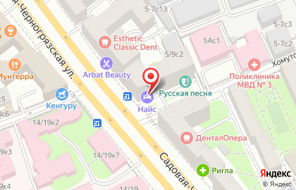 Хостел HostelCity на Садовой-Черногрязской улице на карте