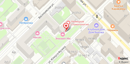 Премиальная клиника эпиляции Epilate-Me на метро Маяковская на карте