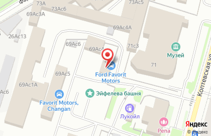 Группа компаний Favorit Motors на Коптевской улице на карте