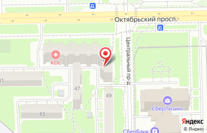 Медицинская лаборатория КДЛ НОВОКУЗНЕЦК-ТЕСТ на Октябрьском проспекте на карте