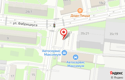 Автомойка На Фабрициуса на карте