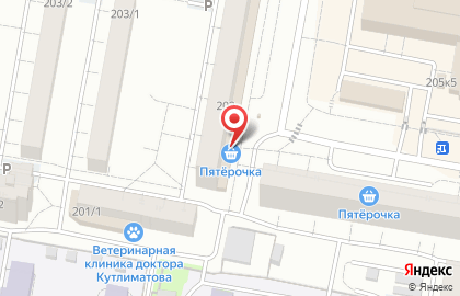 Супермаркет Полушка на улице Менделеева, 203 на карте