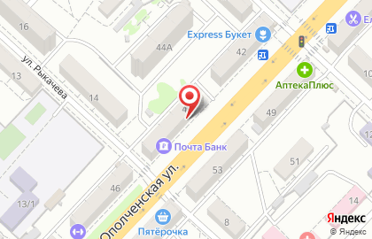 Торговый дом Арсенал в Тракторозаводском районе на карте