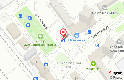 Киоск по продаже сувениров на Советской улице на карте