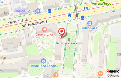 Магазин обуви Francesco Donni на улице Николаева на карте