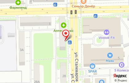 Зоомаркет на улице Сталеваров 26 на карте