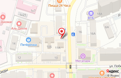 Киоск фастфудной продукции на Советской улице на карте