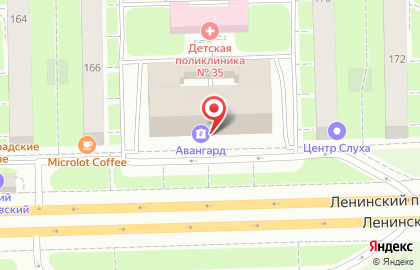 Банкомат Авангард на метро Московская на карте