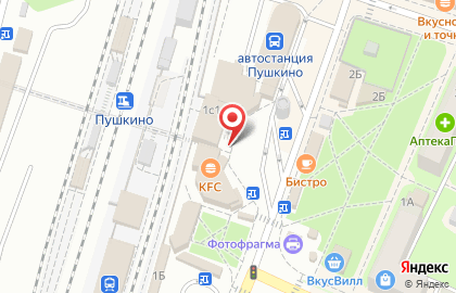Пушкино, железнодорожная станция на карте