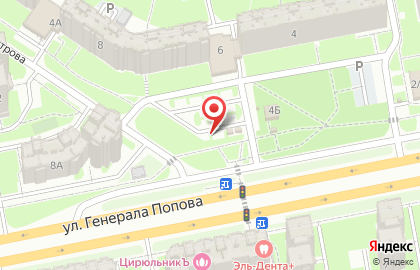 Киоск по продаже овощей и фруктов на улице Генерала Попова на карте