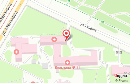Городская клиническая больница № 11, г. Барнаул в Барнауле на карте