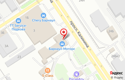 Автосалон БАРНАУЛ-МОТОРС в Барнауле на карте