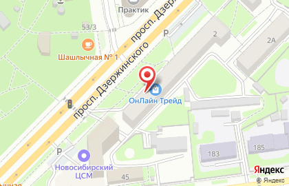 Торговый дом Торус на проспекте Дзержинского на карте