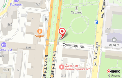 Бистро Ням-ням на улице Савушкина на карте
