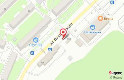 Бистро на улице Вишневского на карте