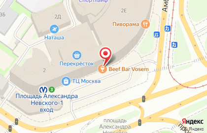 Отель Москва в Санкт-Петербурге на карте