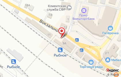 Магазин молочной продукции и колбасных изделий на Вокзальной улице на карте