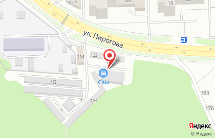 Автомойка самообслуживания САМ на улице Пирогова на карте