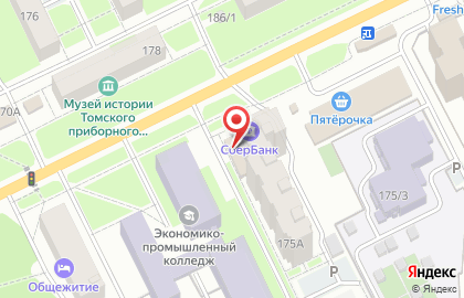 Банкомат СберБанк в Томске на карте