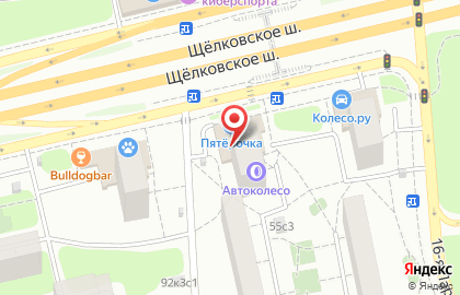 А5 на Щёлковском шоссе на карте
