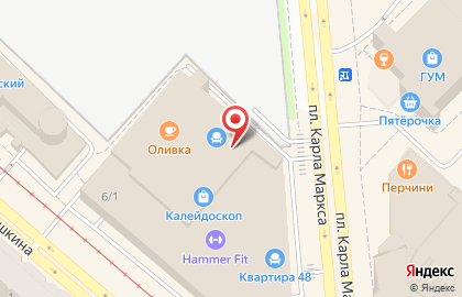 Салон напольных покрытий ПолДизайн на площади Карла Маркса на карте