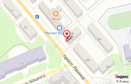 Салон связи Билайн на проспекте Ленина на карте